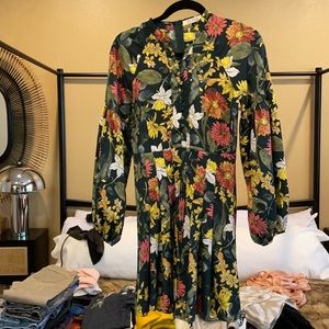 Structured Floral Dress